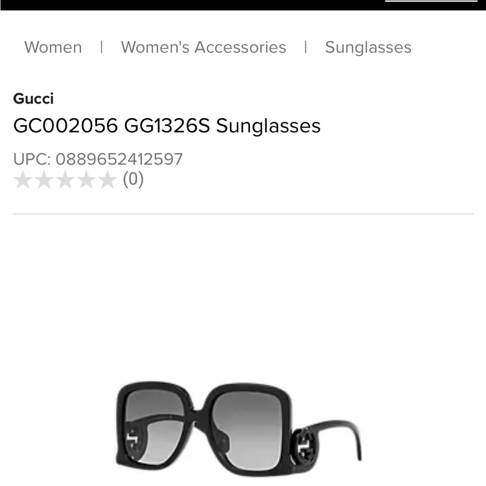 Gucci Black Sunglasses